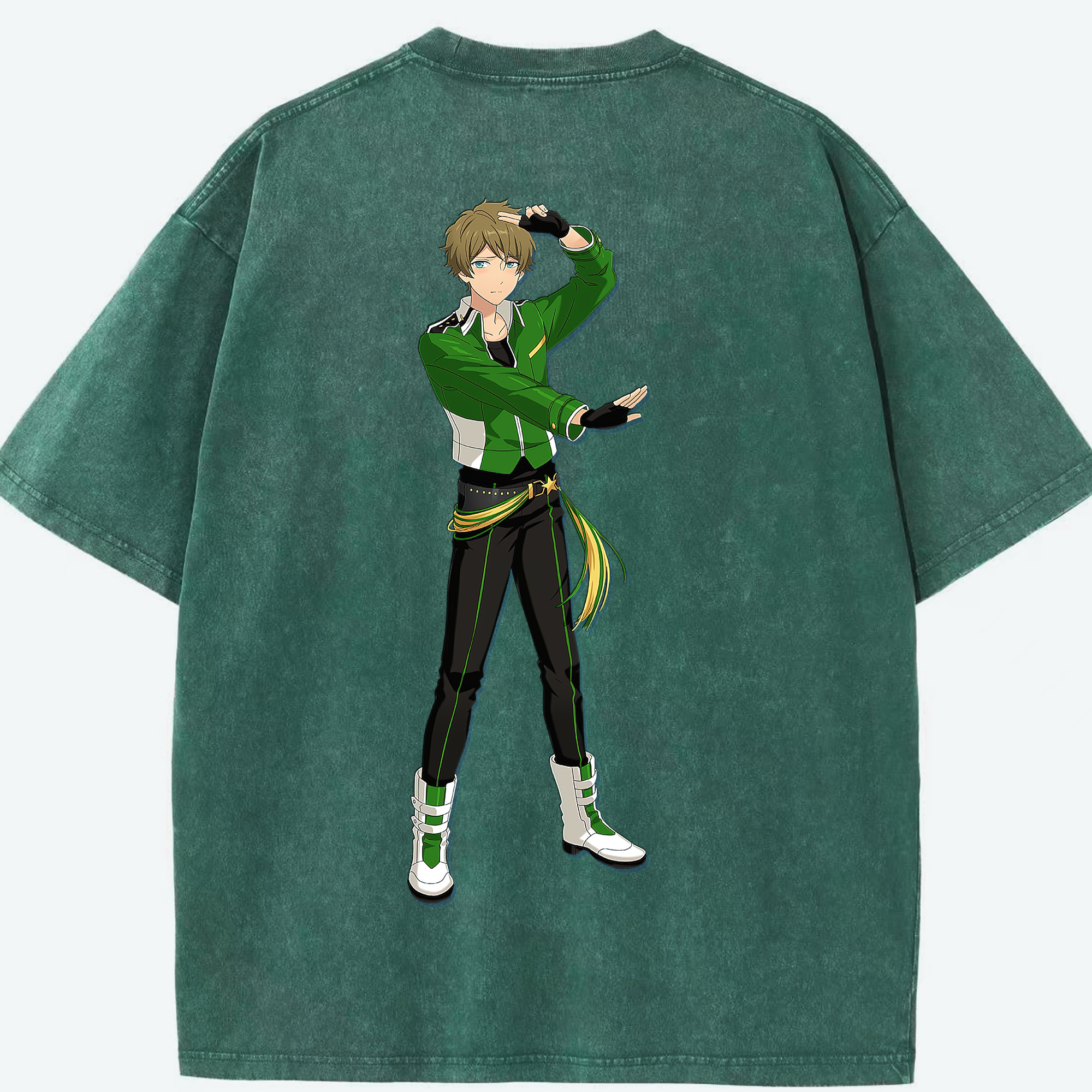 （画像用） あんさんぶるスターズ! Ensemble Stars 綿100% ヴィンテージ風 半袖Tシャツ（背面プリント）
